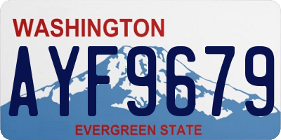 WA license plate AYF9679