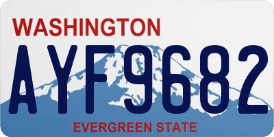 WA license plate AYF9682