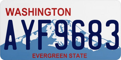 WA license plate AYF9683