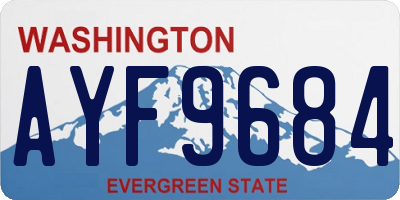 WA license plate AYF9684