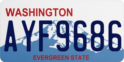 WA license plate AYF9686