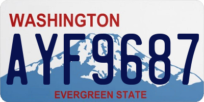 WA license plate AYF9687