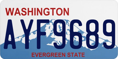 WA license plate AYF9689