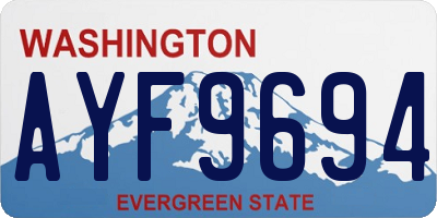 WA license plate AYF9694