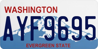 WA license plate AYF9695