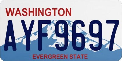 WA license plate AYF9697