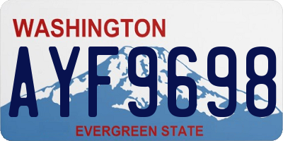 WA license plate AYF9698