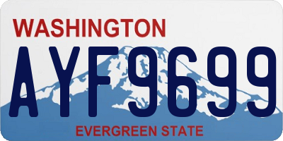 WA license plate AYF9699