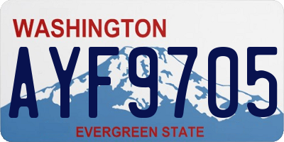 WA license plate AYF9705