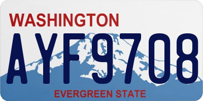 WA license plate AYF9708