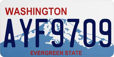 WA license plate AYF9709