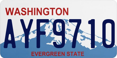 WA license plate AYF9710