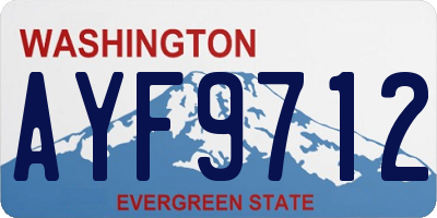 WA license plate AYF9712