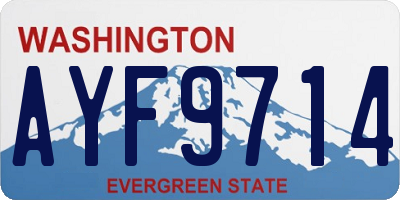 WA license plate AYF9714