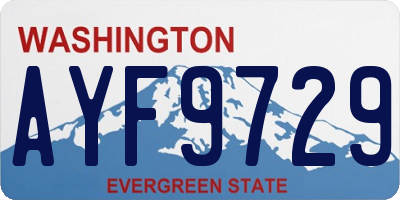 WA license plate AYF9729