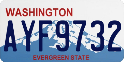 WA license plate AYF9732