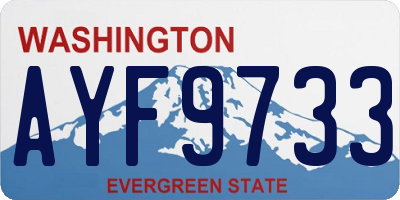 WA license plate AYF9733