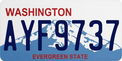 WA license plate AYF9737