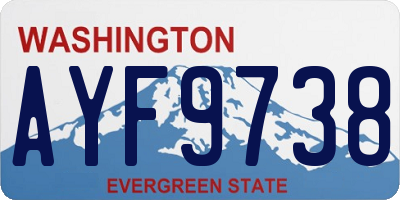 WA license plate AYF9738