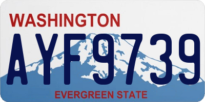 WA license plate AYF9739
