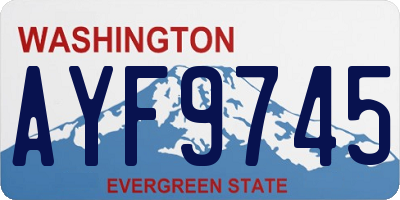 WA license plate AYF9745