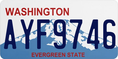 WA license plate AYF9746