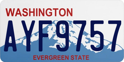 WA license plate AYF9757