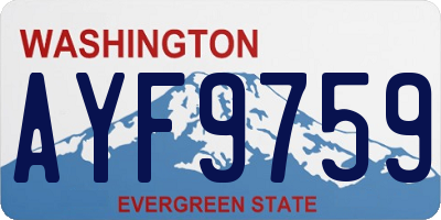 WA license plate AYF9759