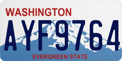 WA license plate AYF9764