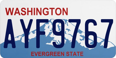 WA license plate AYF9767