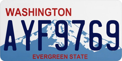 WA license plate AYF9769