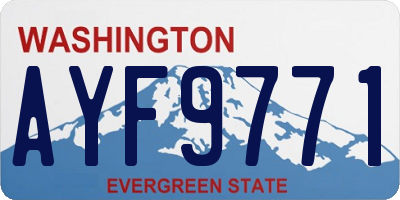 WA license plate AYF9771