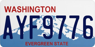 WA license plate AYF9776