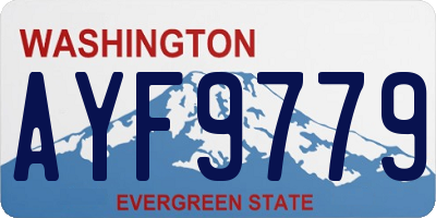 WA license plate AYF9779