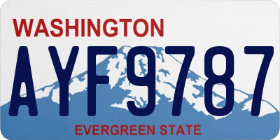 WA license plate AYF9787