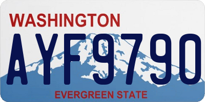 WA license plate AYF9790