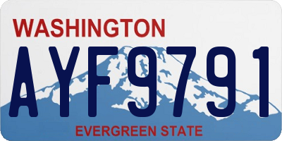 WA license plate AYF9791