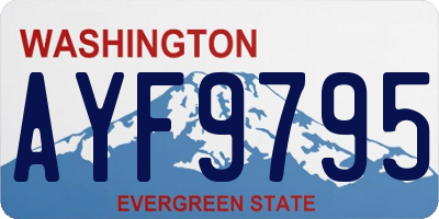 WA license plate AYF9795