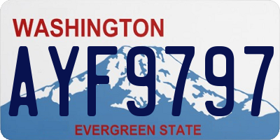 WA license plate AYF9797