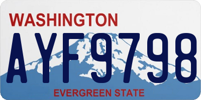 WA license plate AYF9798