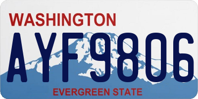 WA license plate AYF9806