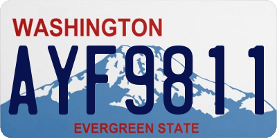 WA license plate AYF9811