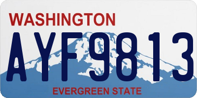 WA license plate AYF9813