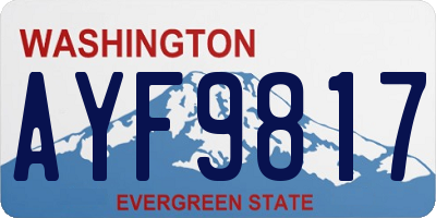 WA license plate AYF9817
