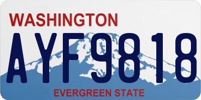 WA license plate AYF9818