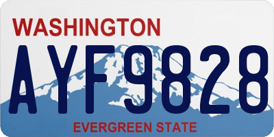 WA license plate AYF9828