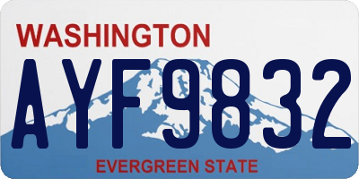 WA license plate AYF9832