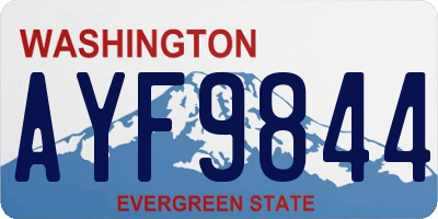 WA license plate AYF9844