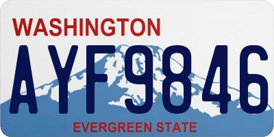 WA license plate AYF9846