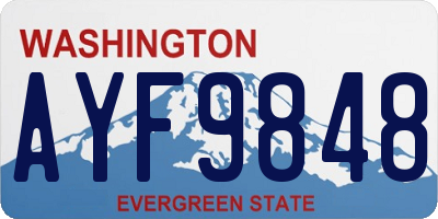 WA license plate AYF9848